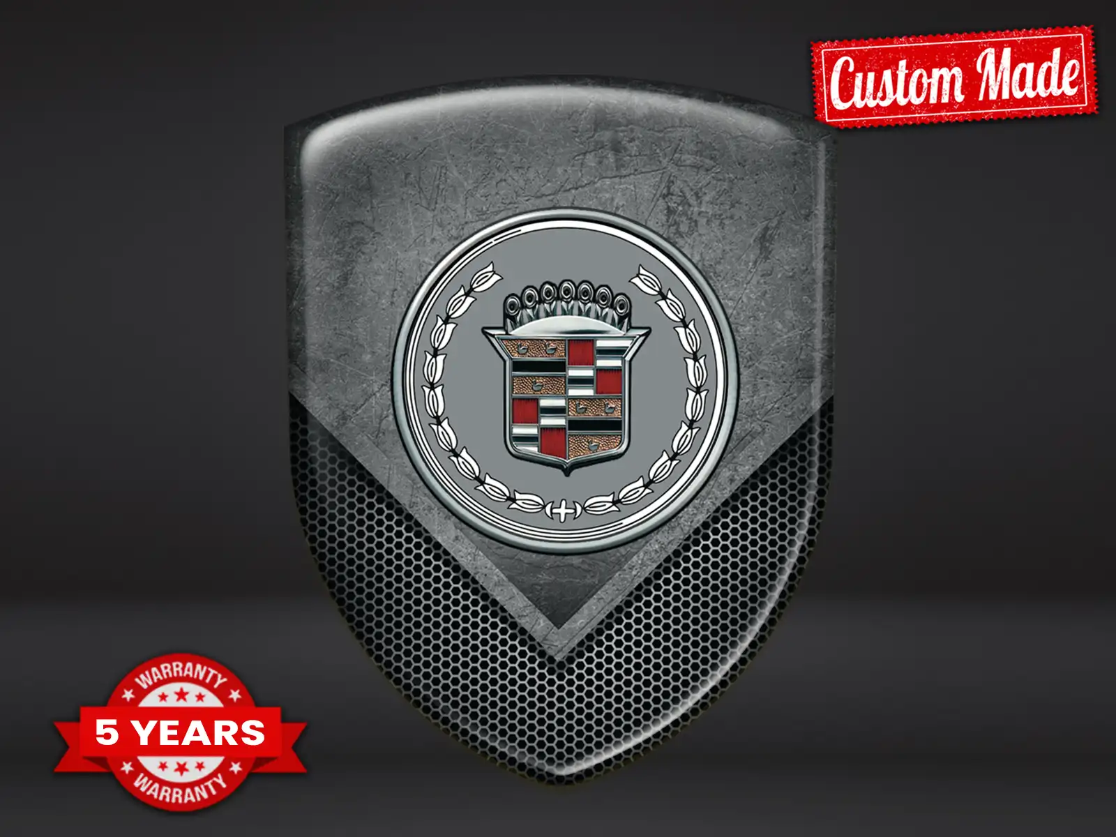 Cadillac Domes Emblem Edles Finish Top Dome Labels